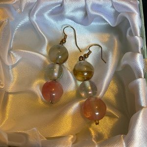 Clear stone earrings